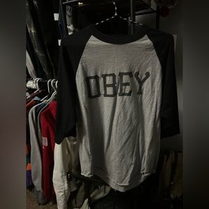 obey baseball tee